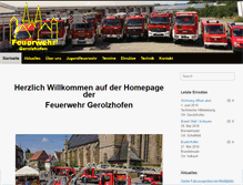 Tablet Screenshot of feuerwehr-gerolzhofen.de